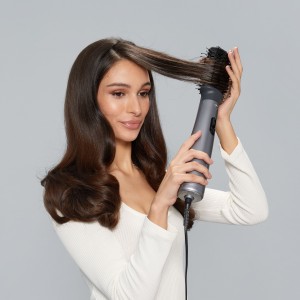 Braun Airstyler AS4.3 Airbrush, Advanced care, Drying, Volumizing, and Smoothing, 1000 W, +2 Attachments, Super ionic function, Ionic Grey - BRAS430SDE