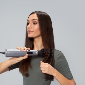 Braun Airstyler AS4.3 Airbrush, Advanced care, Drying, Volumizing, and Smoothing, 1000 W, +2 Attachments, Super ionic function, Ionic Grey - BRAS430SDE