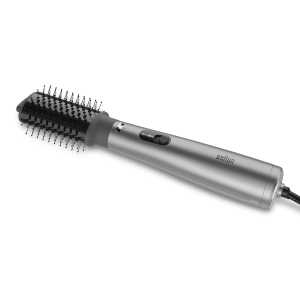 Braun Airstyler AS4.3 Airbrush, Advanced care, Drying, Volumizing, and Smoothing, 1000 W, +2 Attachments, Super ionic function, Ionic Grey - BRAS430SDE