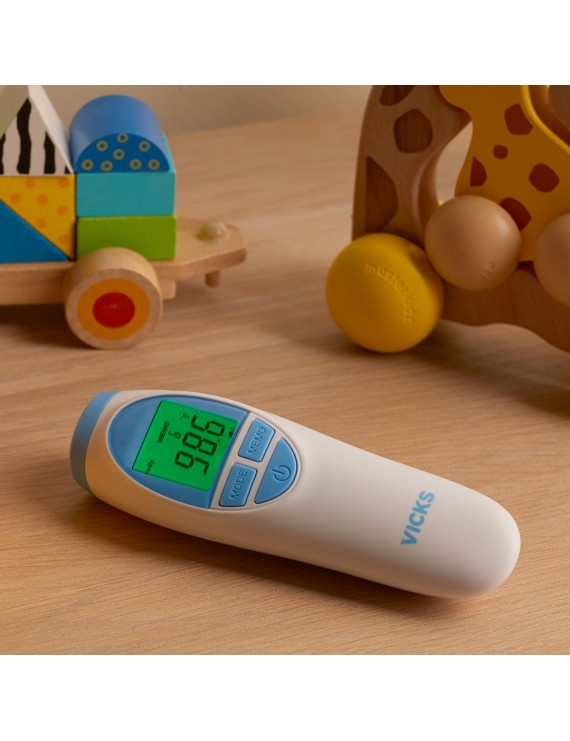 Vicks VNT200, No Touch Color Coded Forehead Thermometer