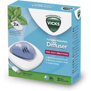 Vicks VH1800 EU Portable Waterless Diffuser for Soothing Vapors
