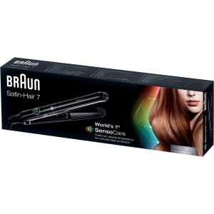 Braun Hair Straightener, Sensocare, Automatic temperature adaption, Nanoglide ceramic floating plates, Curl Shaper, Cool Tip - ST 780
