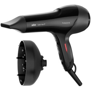 Braun Hair Dryer - 2000 Watts, Ionic, Heat Control, Thermo Sensor, Diffuser Attachment, Cold Shot, Quick and efficient  -  HD785 