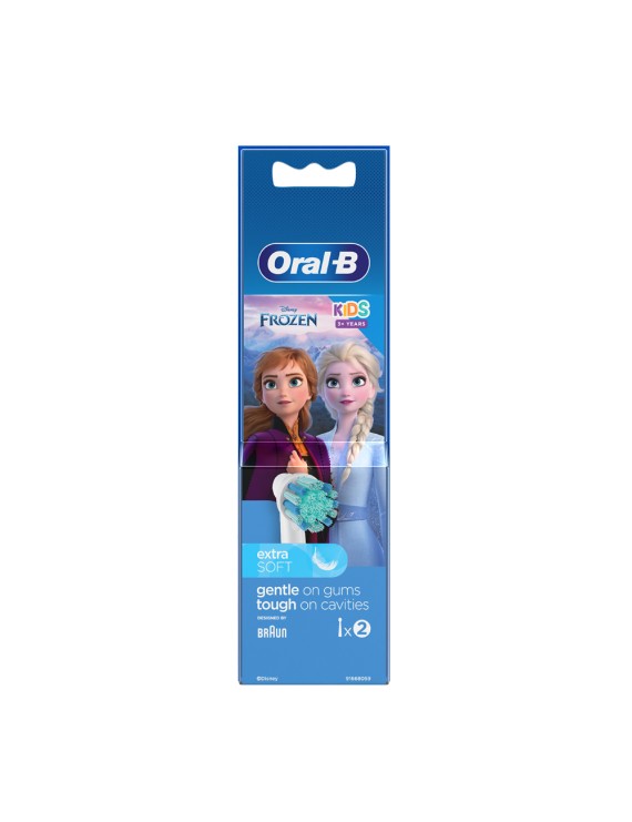 Oral-B EB10S-2 F Kids Electric Rechargeable Toothbrush Heads Replacement Refills Featuring Frozen Characters (Pack of 2)