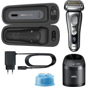Braun Series 9 Pro 9477cc Wet & Dry shaver with 5-in-1 SmartCare center and PowerCase, silver