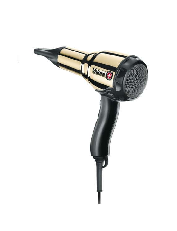 Valera Hair Dryer Swiss Metal-Master 24K GOLD PLATED, 2000W, PM-Pro Motor, 6 Temperature settings, Cool air button, diffuser, Color care, Ionic care, DC, Cable 3m  -  584.01/I Gold