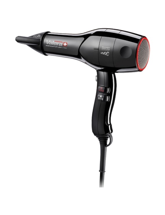 Valera Hair Dryer Swiss Silent Jet 7700, 2000 Watts, DELTA-DRIVE motor, Ions generator, 6 temperature settings, Diffuser, Rotocord, 2 concentrator nozzles - 585.01