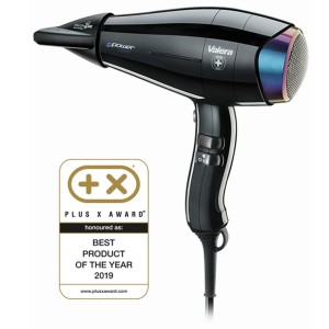 Valera Hair Dryer E-power 2020, 1600W, 32% Energy efficient. -25% Energy consumption, 6 Temp settings, Ions generator,  Diffuser & Pouch. 3m Rotocord - 586.15 Black