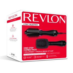Revlon RVDR5282ARBGP One-Step Combo Pack, 1 Volumiser + 1 Paddle Brush Styler