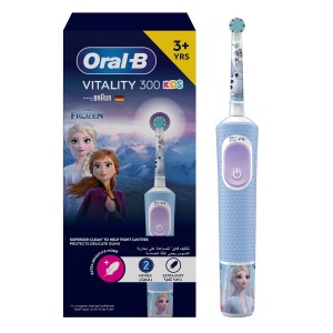 Oral B Vitality 300 KIDS Rechargeable Toothbrush with 2 cleaning modes & 2 Minutes Built in Timer - D103.413.2K FROZEN