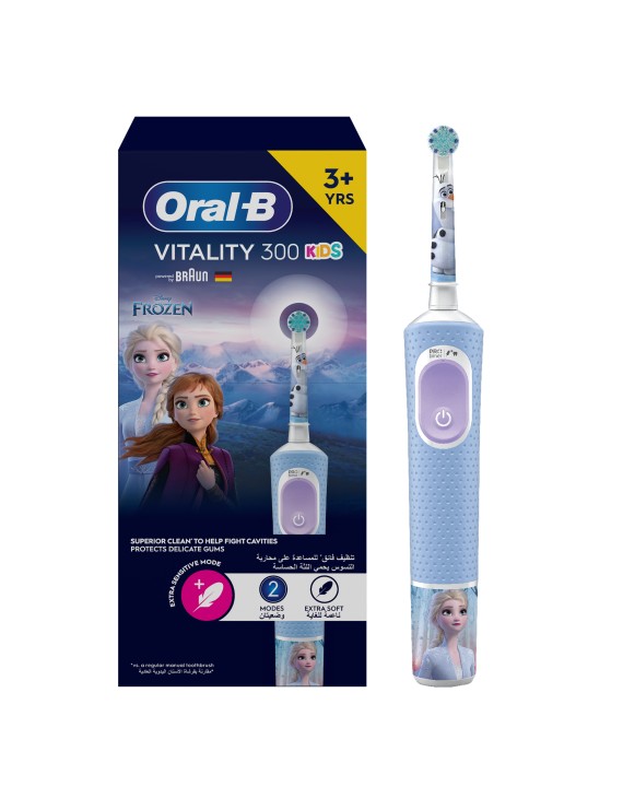 Oral B Vitality 300 KIDS Rechargeable Toothbrush with 2 cleaning modes & 2 Minutes Built in Timer - D103.413.2K FROZEN