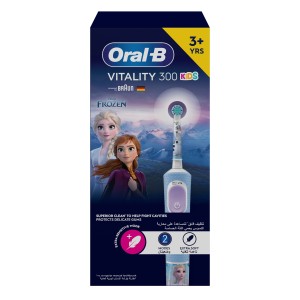 Oral B Vitality 300 KIDS Rechargeable Toothbrush with 2 cleaning modes & 2 Minutes Built in Timer - D103.413.2K FROZEN