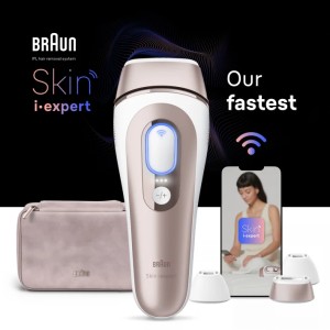 Braun IPL Skin i expert Pro 7 - Smart IPL , Real-Time Coverage and Feedback, 3 Heads, Skin Protection, Free Mobile Application, 1 Year of smooth skin, Head-Toe Painless experience, Smart Calendar, Travel Pouch - PL7257