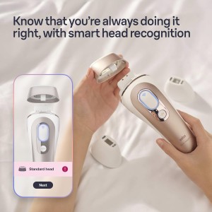 Braun IPL Skin expert Pro 7 - Smart IPL, Real-Time Coverage and Feedback, 2 Heads, Free Mobile Application, 1 Year of smooth skin, Smart Calendar, Travel Pouch - PL7147