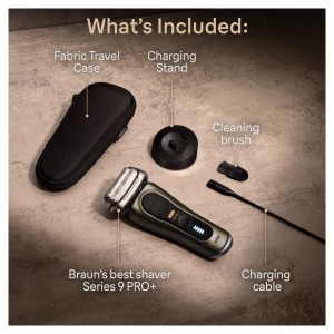 Braun Series 9 Pro+ Ultimate Precision ProTrimmer, 60-min  Runtime, Li-Ion Battery, Wet and Dry, Charging stand and Travel Case - 9519s