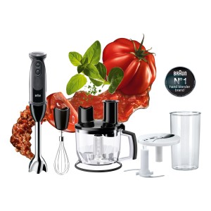 Braun MultiQuick hand bleder 1000W, 1.25L blender, SmartSpeed Technology, ActiveBlade Technology, PowerBell Plus, SplashControl Technology, EasyClick System, food processor, whisk  - MQ 5275 