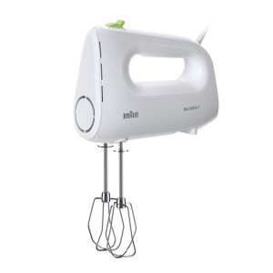 Braun MultiMix 1 Hand Mixer 450 W, FastMix Technology, EasyClick Attachments, 4 speed + turbo, 2 stainless steel dough hooks - HM 1100