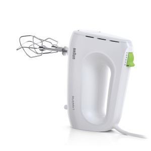 Braun MultiMix 1 Hand Mixer 450 W, FastMix Technology, EasyClick Attachments, 4 speed + turbo, 2 stainless steel dough hooks - HM 1100