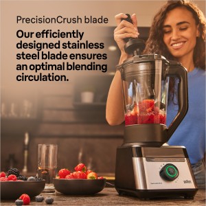 Braun PowerBlend 7 Jug blender 1400 Watts, 2.0L jug, 10 speed settings, 9 food programs, TriAction, iTexture - JB 7550