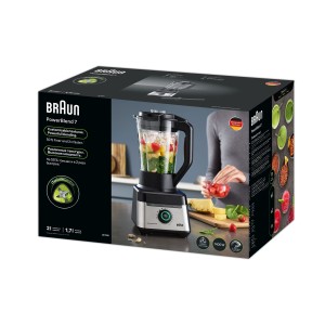 Braun PowerBlend 7 Jug blender 1400 Watts, 2.0L jug, 10 speed settings, 9 food programs, TriAction, iTexture - JB 7550