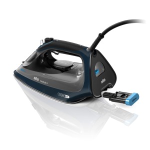 Braun TexStyle 9 Steam Iron 3200 Watts, FreeGlide 3D tech, ActiClean System, iCare Tech, Precision Tip, AntiDrip, Refil 330ml,  70% energy saving, Auto Off - SI 9682 Blue