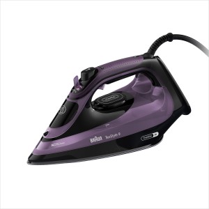 Braun Steam Iron 3100 Watts, iCare Technology, FreeGlide 3D, Vertical Steamer, Descaling Reminder, 70% Energy Saving, Auto Off - SI 9661 Violet