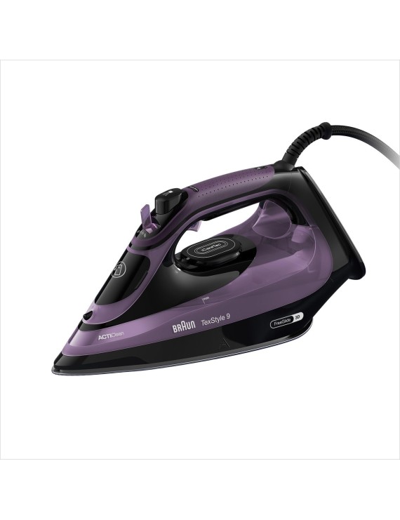 Braun Steam Iron 3100 Watts, iCare Technology, FreeGlide 3D, Vertical Steamer, Descaling Reminder, 70% Energy Saving, Auto Off - SI 9661 Violet