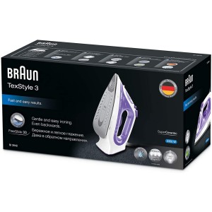 Braun Text style SI 3042, Super Ceramic, steam shot, 2350 watts, Purple