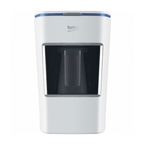 Beko BKK2300, Turkish Coffee Machine Mini, 670 Watts,1 Pot, 3 Cups Max, One Touch, Anti-Spill,  White Color