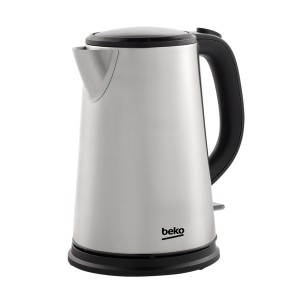 Beko Electric Kettle 2200W motor, 1.7L capacity, Wide opening lid, 360° rotation, Stainless steel body, Auto shut-off, Lime Scale Filter - WKM 6226 i