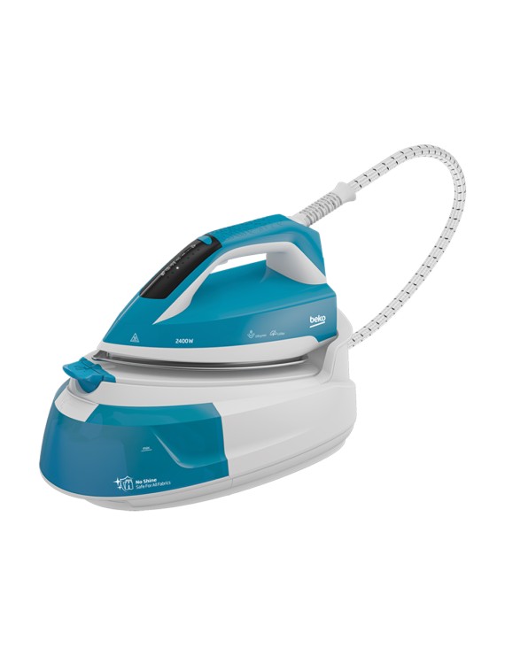 Beko Steam Generator Iron, SteamXtra Soleplate Technology, 2400 W, Anti-drip, 1L Capacity, Digital Display, 5.8 Bar Pressure - SGA6124D