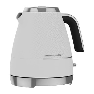 Beko Cosmopolis Electric Kettle, Retro White Chrome Design, 1.7 L Capacity, 3000 W, Easy Pour Spout and Boil Dry Protection - WKM8307CR