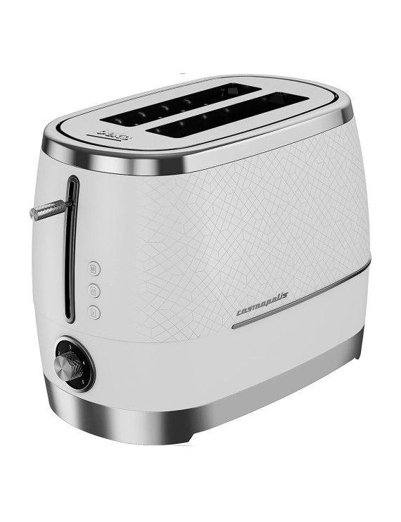 Beko 2 Slice Toaster, 870W, Extra Wide Slot, Defrost, Reheat & Cancel Functions, Variable Browning, Detachable Crumb Tray - TAM8202CR