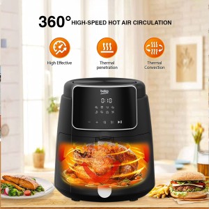 Beko Air Fryer FRL 2244, 1500W, Digital, 4.7L, Memory without Power, Black 