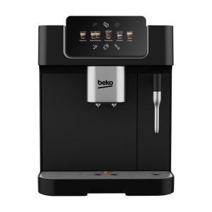 Beko CaffeExperto Bean to Cup Coffee Espresso Machine - 19 Bar Pressure, 5 Pre-Set options, Touch Screen, 2L Capacity, 2 Nozzles & Milk Frother, Cup Warmer - CEG7302B