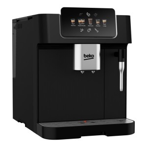 Beko CaffeExperto Bean to Cup Coffee Espresso Machine - 19 Bar Pressure, 5 Pre-Set options, Touch Screen, 2L Capacity, 2 Nozzles & Milk Frother, Cup Warmer - CEG7302B