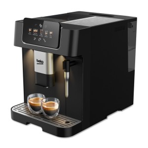 Beko CaffeExperto Bean to Cup Coffee Espresso Machine - 19 Bar Pressure, 5 Pre-Set options, Touch Screen, 2L Capacity, 2 Nozzles & Milk Frother, Cup Warmer - CEG7302B