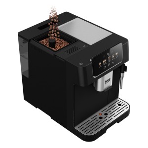 Beko CaffeExperto Bean to Cup Coffee Espresso Machine - 19 Bar Pressure, 5 Pre-Set options, Touch Screen, 2L Capacity, 2 Nozzles & Milk Frother, Cup Warmer - CEG7302B