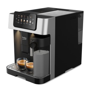 BEKO Automatic Bean to Cup Espresso coffee machine with 1350W, 19 Bar Pressure, LCD display, 2L removeable tank, 2 Adjustable Nozzles, 600ml Milk container, Cup Heater - CEG7304X