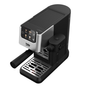 BEKO Digital ESPRESSO Stainless Steel, 1628W Power, 1.1L Capacity, 300ml MILK Forther, 15 Bar, LCD Screen,  Cup size adjustment, Ground Bean Storage - CEG5304X