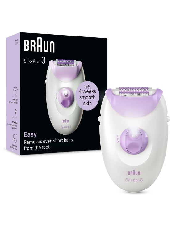 Braun Silk-épil 3, Smart Light, 20 Microgrip tweezers, Corded - SE 3000