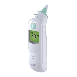 Braun IRT 6515, ThermoScan 6 Fast & Accurate Ear Thermometer with color coded display - White