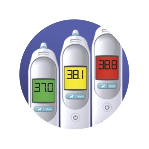 Braun IRT 6515, ThermoScan 6 Fast & Accurate Ear Thermometer with color coded display - White