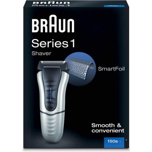 Braun Series 1 Rechargeable Electric Shaver, 150s, Silver