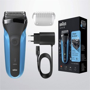 Braun Series 3 310s Rechargeable Wet&Dry Electric Shaver For Men, Blue