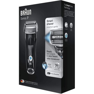 Braun Series 7 Electric Shaver for Men 7840s, Wet and Dry, Integrated Precision Trimmer, Rechargeable and Cordless Razor with Travel Case, Black