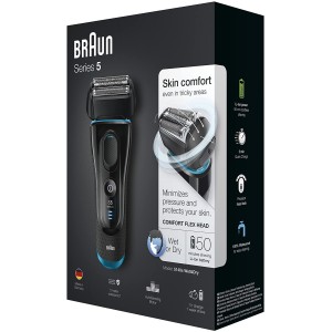 Braun Series 5 5140s Men’s Electric Foil Shaver, Wet and Dry, Rechargeable and Cordless Razor