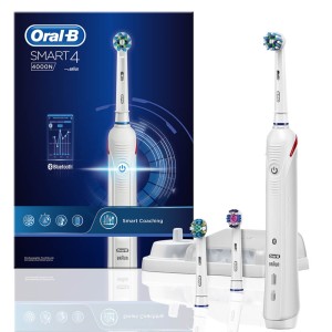 Oral B D601.525.3 Smart 4 - 4000N, Rechargeable Tooth brush with Bluetooth connectivity