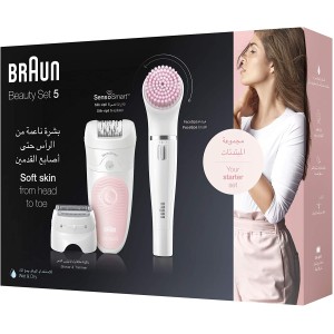 Braun Silk-Epil Beauty Set 5 5-875 Starter 4-in-1 Cordless Wet & Dry Hair Removal Epilator