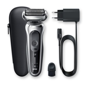 Braun Series 7 70-S1000s Wet & Dry shaver with travel case, silver.